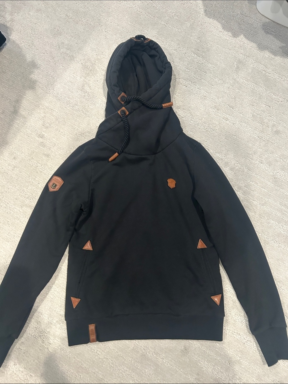 Hooded Pullover Cowl Sweatshirt